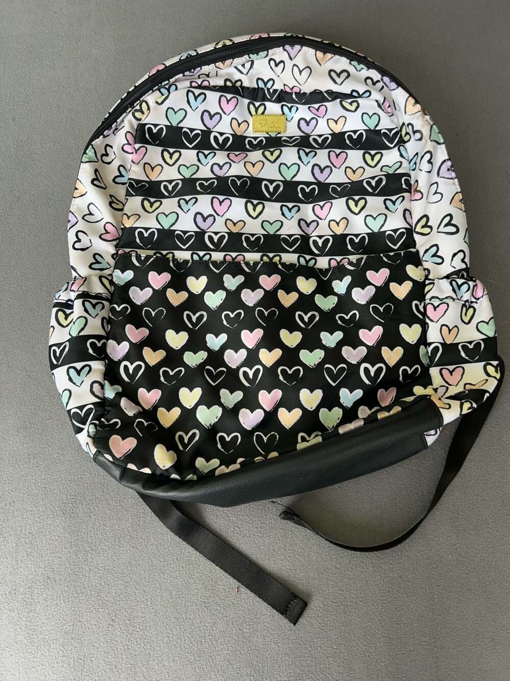 Luv Betsey by Betsey Johnson Pastel Hearts Pattern Backpack